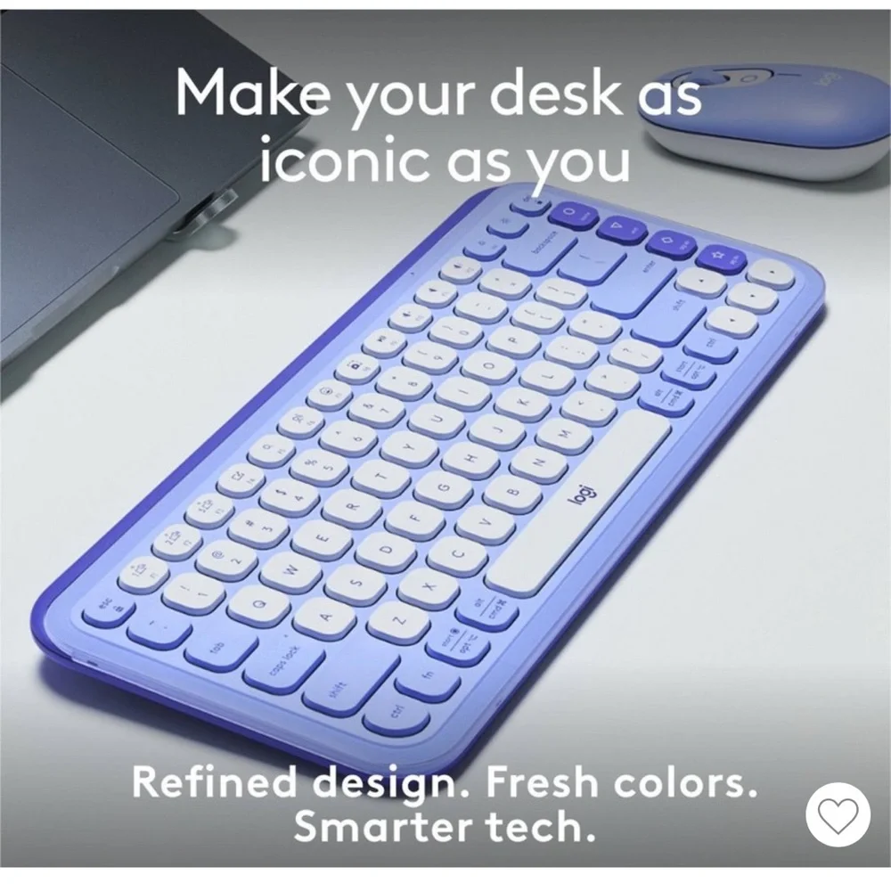 Logitech POP ICON KEYS Wireless Bluetooth Keyboard for‎ Laptop Tablets PC